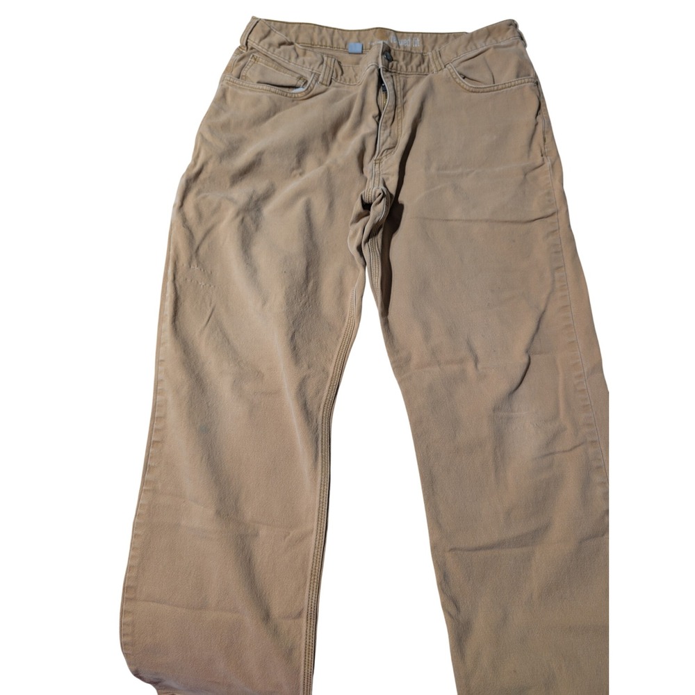 Carhartt‎ Relaxed Fit Beige Canvas Carpenter Pants Men's 36x32 A2